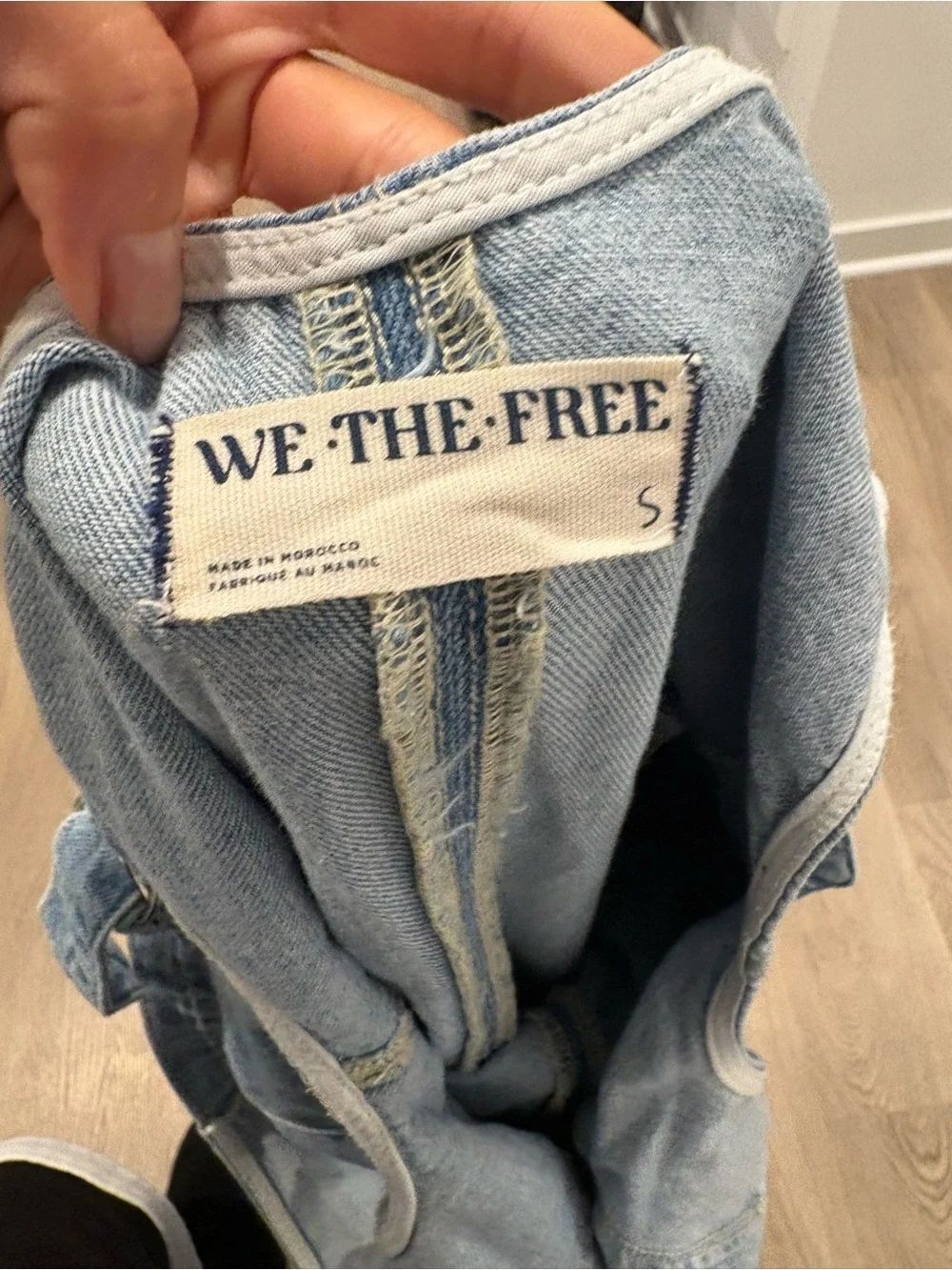 Free People Washed Blue Denim Relaxed Overalls - Picture 6 of 8